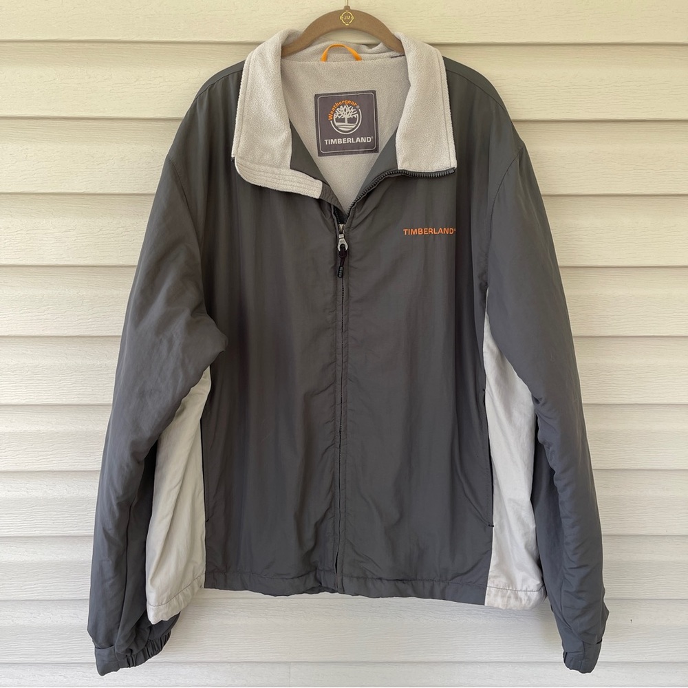 Timberland Men's Weathergear Front Zip Gray Jacket Size XL
